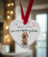 Love and a Cocker (Working) Liver Ceramic Heart